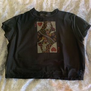 Queen of Hearts crop top